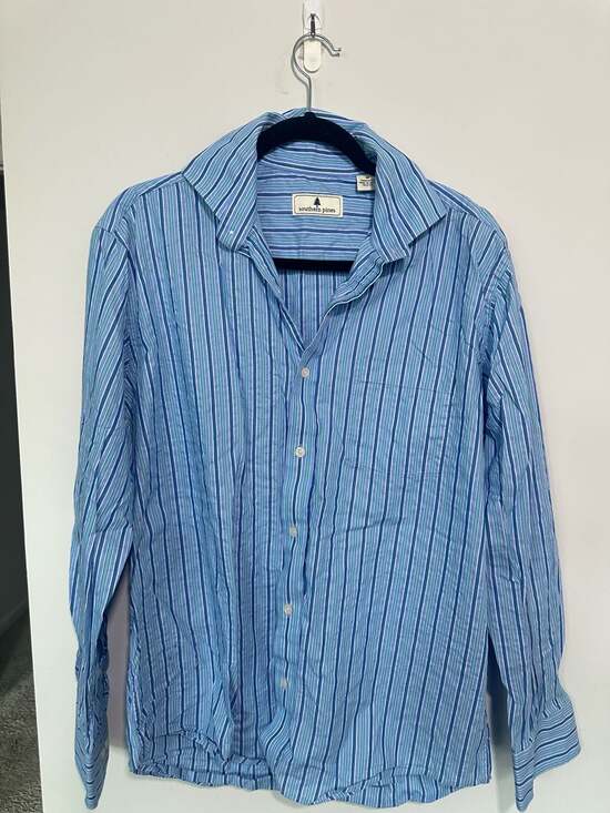Southern Pines Other - Southern Pines Blue Striped Cotton Long Sleeve Button Up Shirt